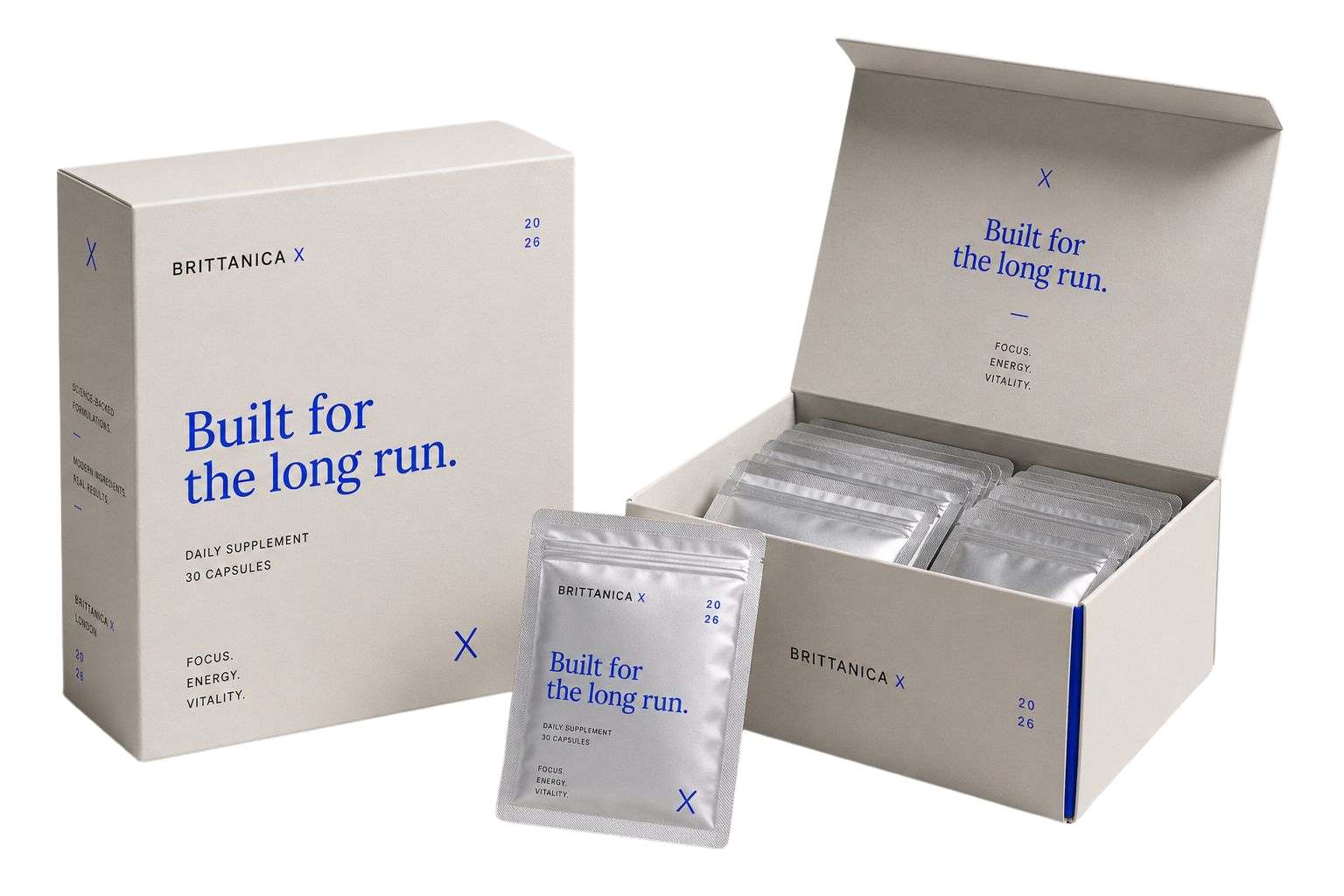 Brittanica X Formula 01 individually wrapped sachets